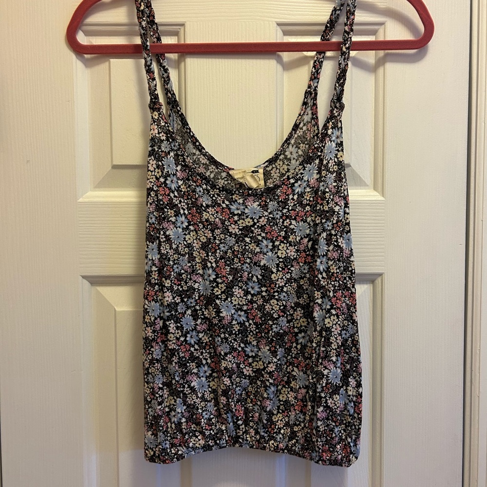 Pacsun Floral Crop Tank Top